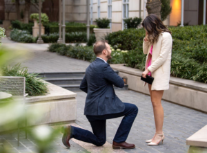 man on one knee proposing