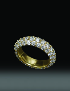 yellow gold diamond ring band