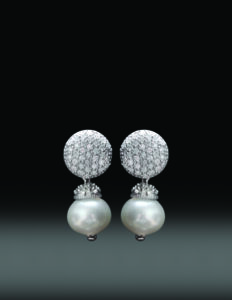 diamond pearl earrings